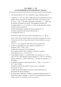 114-2 Electromagnetic Fields and Waves Homework