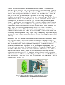 Philosophy of Rick and Morty: Nihilism and Alienation