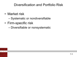Diversification and Portfolio Risk in Finance