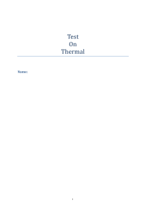 Thermal Physics Test: Questions on Latent Heat & Gas Laws