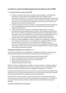 Bo&icirc;te &agrave; outils du d&eacute;veloppement durable et de la RSE