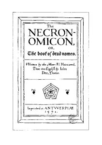 Necronomicon: An&aacute;lisis cr&iacute;tico de la mitolog&iacute;a de Lovecraft