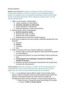 Biotechnology Practice Questions: Yeast, Bacteria, Genetic Modification