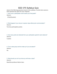 EED 375 Syllabus Quiz