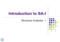 Introduction to Structural Analysis I (SA-I) Lecture Notes