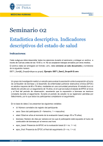Bioestad&iacute;stica I: Seminario de Estad&iacute;stica Descriptiva