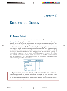 Cap&iacute;tulo 2: Resumo de Dados em Estat&iacute;stica
