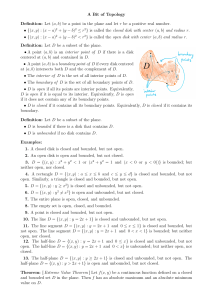 A Bit of Topology: Definitions and Examples