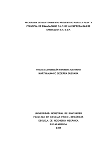 Programa de Mantenimiento Preventivo para Planta de Envasado de GLP