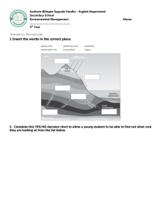 Environmental Management: Rock Cycle & Mining Worksheet