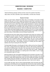 Semester Exam Revisions: Nonfiction Reading 1