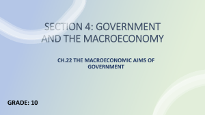 Macroeconomic Aims of Government - Grade 10