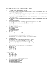 Macroeconomics Chapter 1 Problems