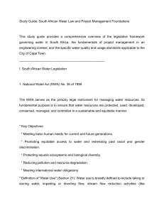 South African Water Law & Project Management Study Guide