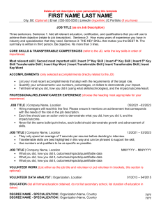 Professional Resume Template for Job Applications
