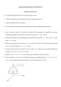 Engineering Mathematics 2025 Mid-term Exam