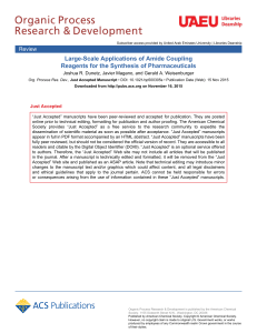 Large-Scale Amide Coupling Reagents for Pharmaceuticals