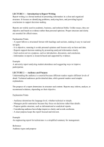 Introduction to Report Writing: A Comprehensive Guide