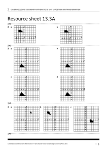 Cambridge Lower Secondary Math 9: Resource Sheet 13.3A