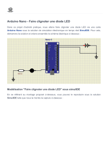 Projet Arduino Nano : Faire clignoter une LED avec SimulIDE