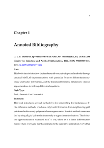 Annotated Bibliography: Spectral Methods in MATLAB