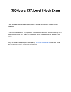 300Hours - Free CFA Level 1 Mock Exam