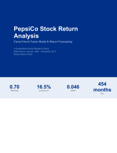PepsiCo Stock Return Analysis: Fama-French Model & Forecasting