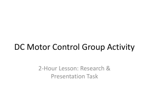 DC Motor Control Group Activity Lesson Plan