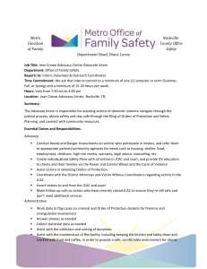 Jean Crowe Advocacy Center Internship | Metro Nashville