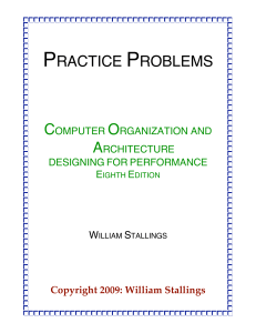 Computer Organization & Architecture Practice Problems (8th Ed.)