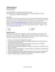 Religious Responses Study Guide: Key Terms & Questions