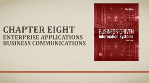 Chapter 8: Enterprise Applications in Business Communications
