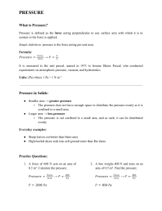 Pressure in Physics: Definition, Formulas, Examples