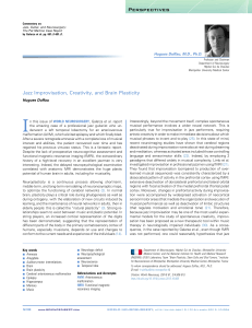 Jazz Improvisation, Creativity, and Brain Plasticity