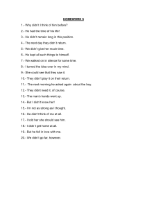 English Homework 5: Grammar Exercises