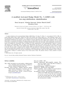 Modified ASM3 Model with Two-Step Nitrification-Denitrification
