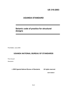 Uganda Seismic Code US 319:2003 - Structural Design
