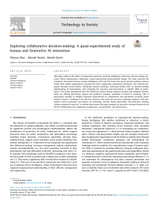 Human-AI Collaborative Decision-Making: Quasi-Experimental Study