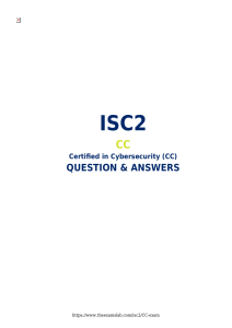 ISC2 CC Certified in Cybersecurity Q&A