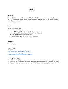Python Basics: Variables, Data Types, and Control Structures