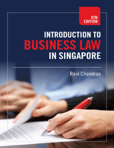 Introduction to Business Law in Singapore 6th Edition Textbook