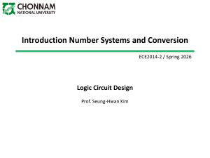 Introduction to Number Systems and Conversion for Logic Circuit Design