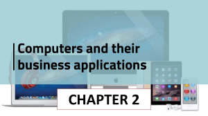 Computers and Business Applications Chapter 2