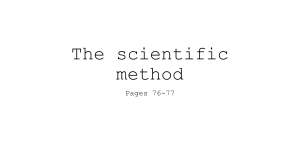 The Scientific Method: Variables & Fair Tests