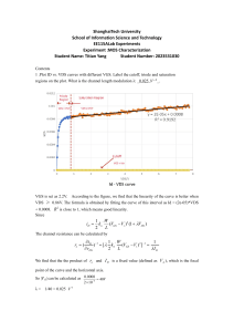 MOS Characterization Lab: ID-VDS Curves & Transconductance