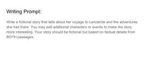 Fictional Story Writing Prompt: Lanzarote Voyage
