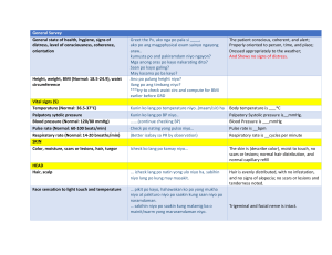 General Survey Physical Examination Guide
