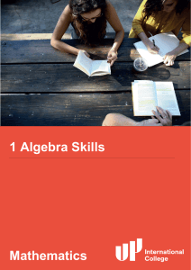 Algebra Skills Workbook: Mathematics Exercises