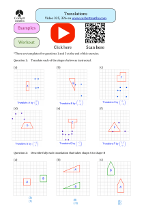 Translations Worksheet