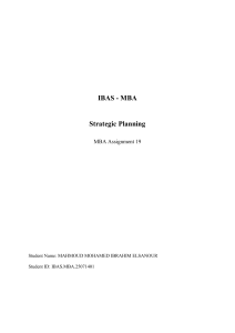 MBA Strategic Plan for DP World